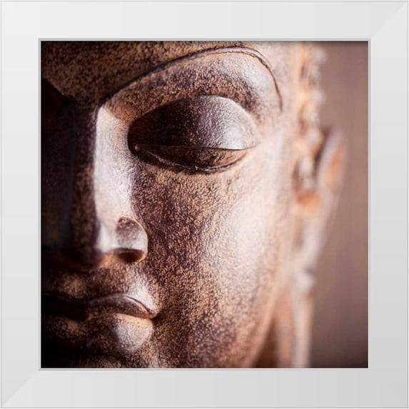 PhotoINC Studio 20x20 White Modern Wood Framed Museum Art Print Titled - Buddha
