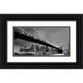 thumbnail image 1 of PhotoINC Studio 24x14 Black Ornate Wood Framed with Double Matting Museum Art Print Titled - Brooklyn Bridge View, 1 of 4
