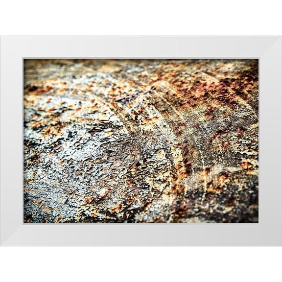 PhotoINC Studio 32x24 White Modern Wood Framed Museum Art Print Titled - Retro Rust