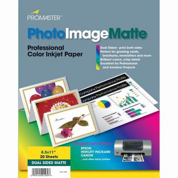 PhotoImage Matte Dual Sided Inkjet Paper - 8 1/2 x 11 - 20 sheets