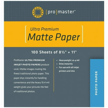PhotoImage PRO Matte Inkjet Paper 8.5 X 11, 100 Sheets