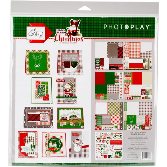 PhotoPlay Collection A La Card Kit-Mad 4 Plaid Christmas