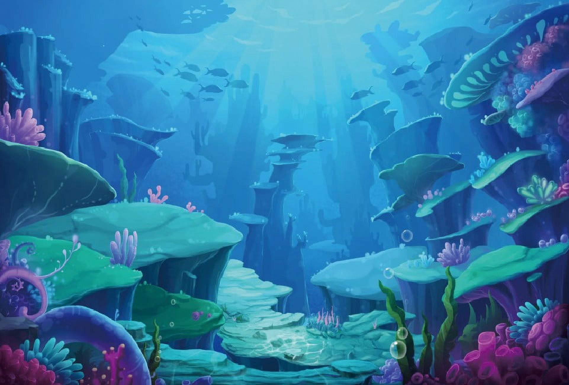 Photocall Background Aquarium Party Birthday Children Baby Wave Surface ...