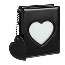 Photocard Binder, 3 Inch Photocard Holder Book,32 Pockets Mini Card Photo Album, Love Heart Hollow Photocard Binder, Portable Cards Collection Organizer for Photo Cards Collection, 3.35X4.33inch