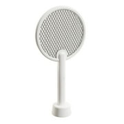 Photocatalyst Purple Light Electronic Mosquito Swatter Electric Fly Racket Usb Chargingwhite