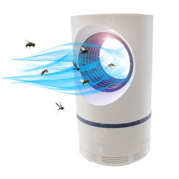 Photocatalytic 360° Ultraviolet Mosquito Bug Fly Killer Fan Trap - Noiseless, No Zapper, Safe - Electric Bug, Fruit Fly, Gnat, Moth Insect Pest Control Trap - Medium