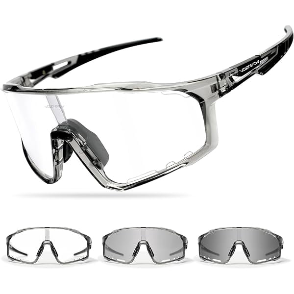 Photochromic Cycling Glasses for Men Women, UV400 Sports Sunglasses for MTB, Riding, Running, Fishing, Baseball