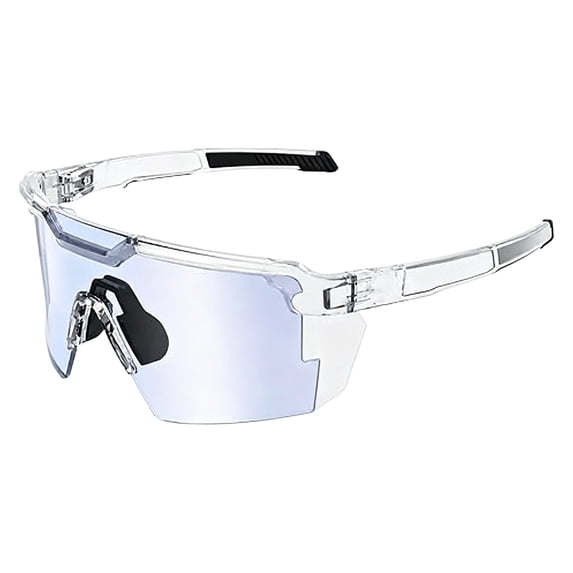 Photochromic Polarized Safety Glasses, High Impact Resistant Transition Sunglasses For Outdoor Cycling Sports Eye Protection Blue