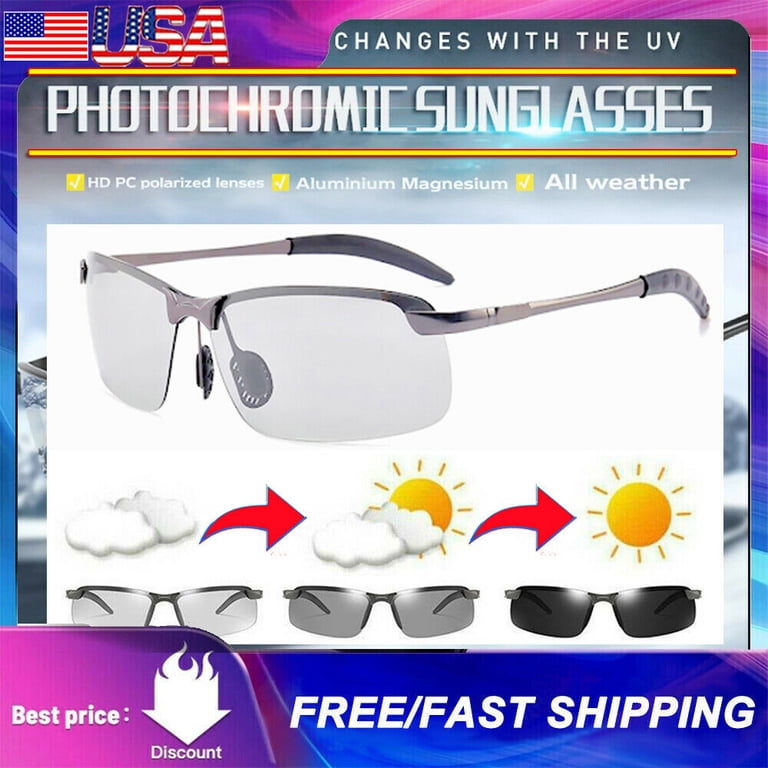 UV400 Photochromic Polarized Sunglasses for Driving, Sports  display picture 3