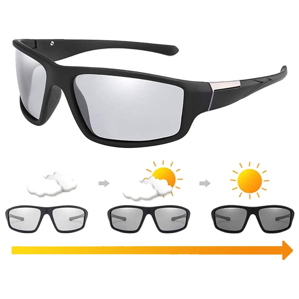 ROCKBROS Cycling Sunglasses Polarized Photochromic Glasses Full Frame  Sports Men | eBay