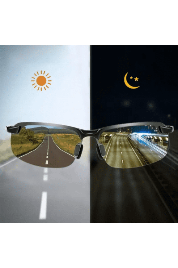 Photochromic Sunglasses for Men & Women, UV Protection Driving Glasses, Day & Night Auto-Changing Lens, Sports Sunglasses