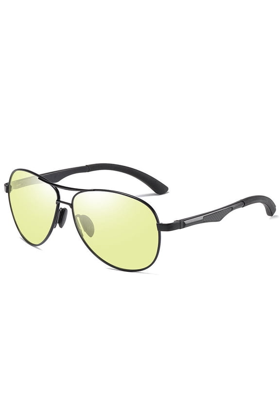 Photochromic Polarized Sunglasses Enhanced Vision Aluminum Magnesium Frame Anti-Glare UV Protection Driving Sunglasses