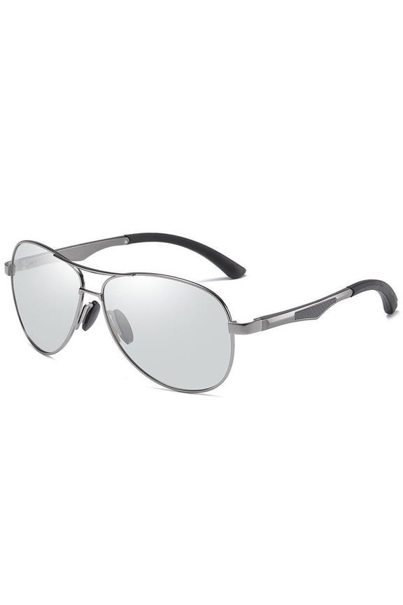 Photochromic Polarized Sunglasses Enhanced Vision Aluminum Magnesium Frame Anti-Glare UV Protection Driving Sunglasses