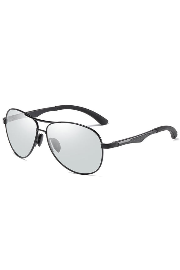 Photochromic Polarized Sunglasses Enhanced Vision Aluminum Magnesium Frame Anti Glare UV Protection Driving Sunglasses