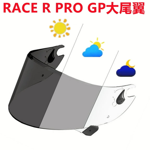 Photochromic helmet shield visor for Shark Race R Pro GP face shield photochromic uv-protected day and night use