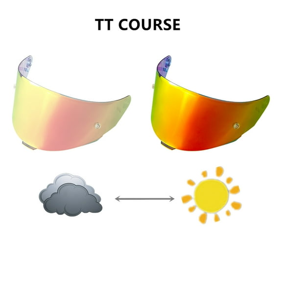 Photochromic helmet visor for KYT TT-Course,KYT R2R face shield Photochromic uv-cut sun shield