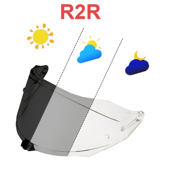 Photochromic helmet visor for KYT TT-Course,KYT R2R face shield Photochromic uv-cut sun shield