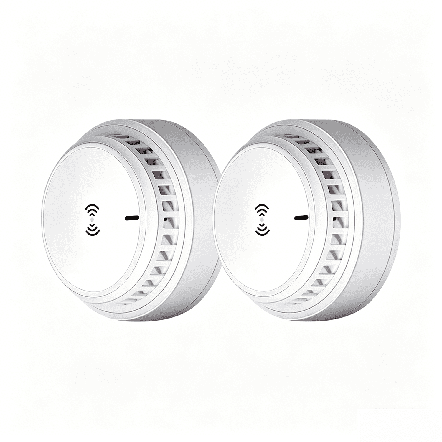 Photoelectric Smoke Alarm Detector 70dB Sound & LED Warning Battery Powered Easy Wall Ceiling Mount for Home Safety 40㎡ Protection Area