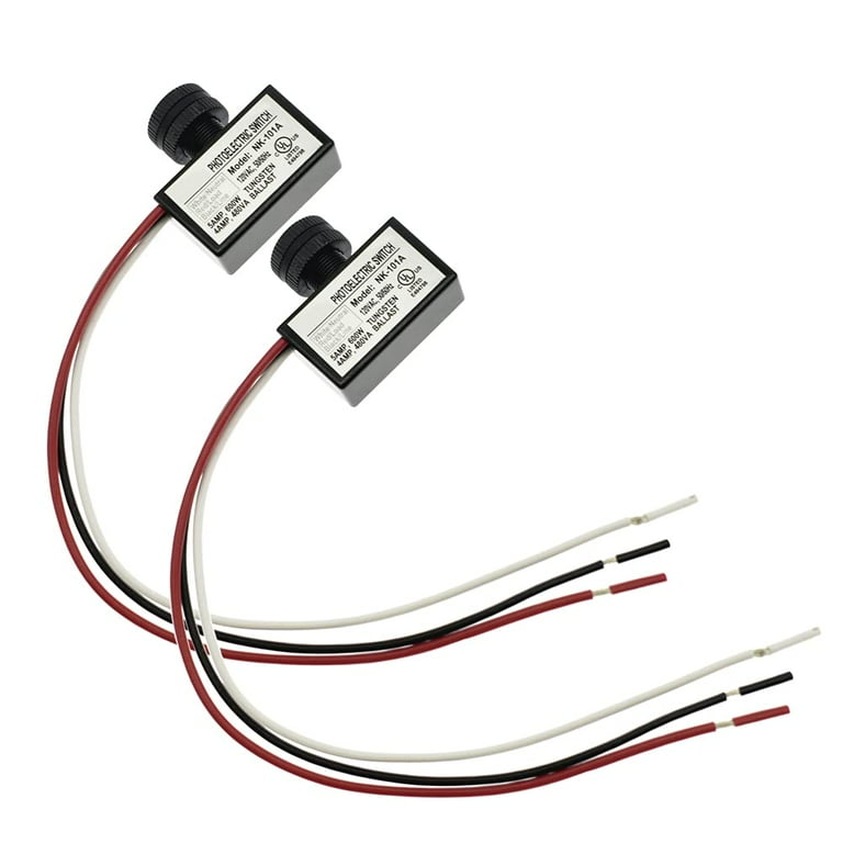 Photoelectric Switch Sensor AC 120V Dusk to Dawn Sensor Light Photocell Sensor IP65 Waterproof Photo Control for Outdoor Light 50 60Hz UL Listed Walmart
