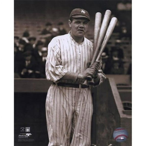 Photofile PFSAADP00101 Babe Ruth - with 3 bats Sports Photo - 8 x 10