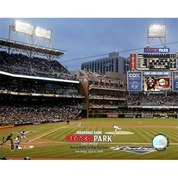 Photofile PFSAAGR21101 Petco Park 2004 - Inaugural Game 1st Pitch Sports Photo - 10 x 8