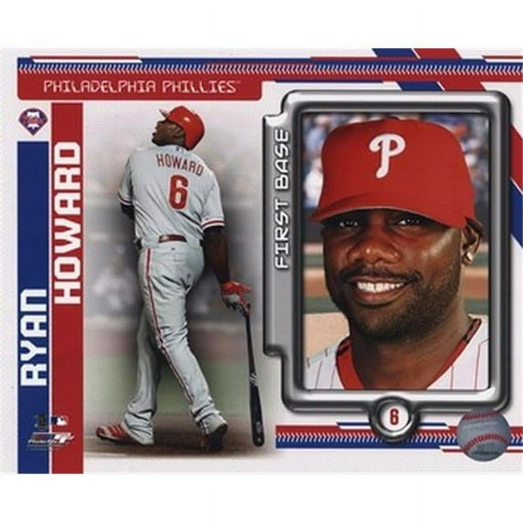 Photofile PFSAAMD19901 Ryan Howard 2010 Studio Plus Sports Photo - 10 x 8
