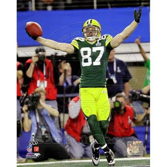 Photofile PFSAANF00601 Jordy Nelson Touchdown Celebration from Super Bowl XLV Sports Photo - 8 x 10