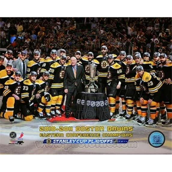 Photofile PFSAANQ04301 The Boston Bruins Celebrate Winning Game Seven of the Eastern Conference Finals with Overlay Sports Photo - 10 x 8