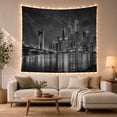 thumbnail image 1 of Photograph City Skyline With At Night, Mystical Fantasy for Space Lovers, Galaxy Room Decor Room Accent, Housewarming Gift, Tapestry Wall Hanging for Bedroom and Dorm, 1 of 7