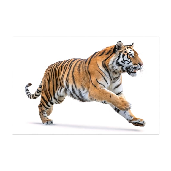Photograph of a tiger in the snow 01 - Photography Tiger Animal Wildlife Jungle Nature Wilderness Scenic Unframed Wall Art Print 4 x 6 inches