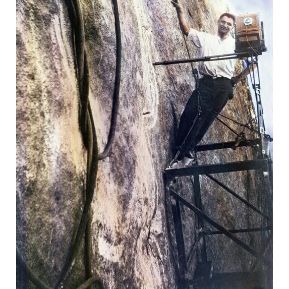 Photographer Charles D'Emery At Mt. Rushmore. He Documented The Progress Of The Carving For Over A Decade History (