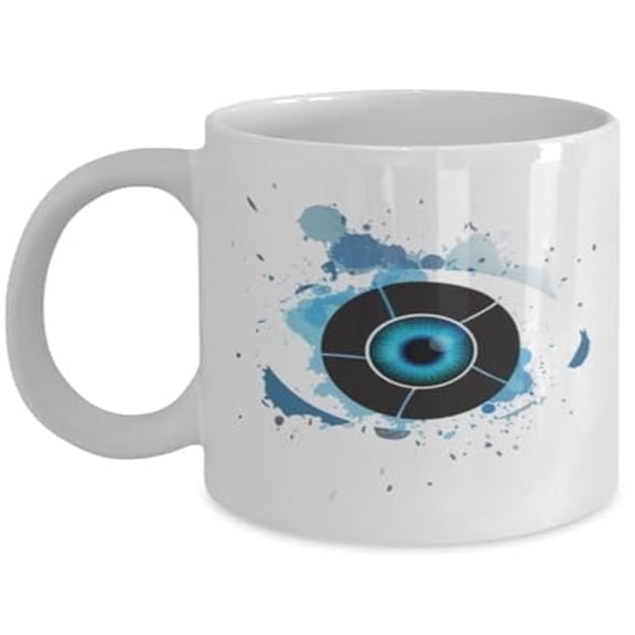 Photographer 11 oz Coffee Mug - Eye Lens Shutter Design White Ceramic Gift