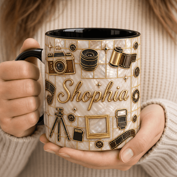 Photographer Mug 2D Printed 3D Effect Personalized Camera Mug for Photo Lovers