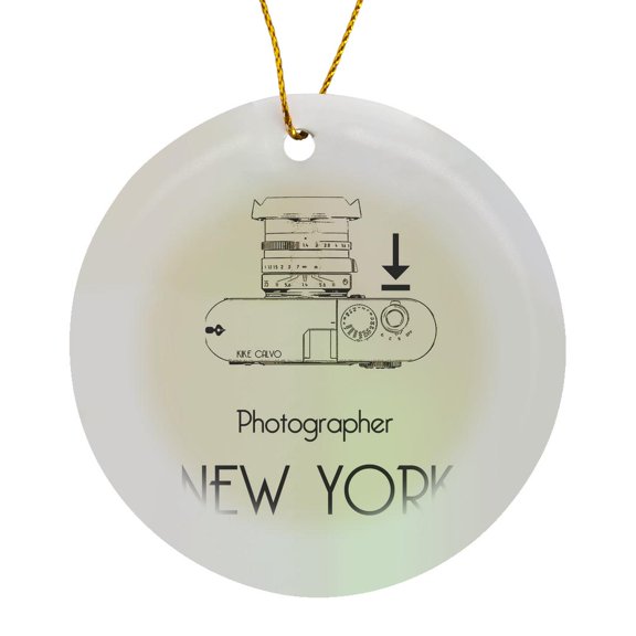 3drose, Photographer New York, Circle Porcelain Ornament