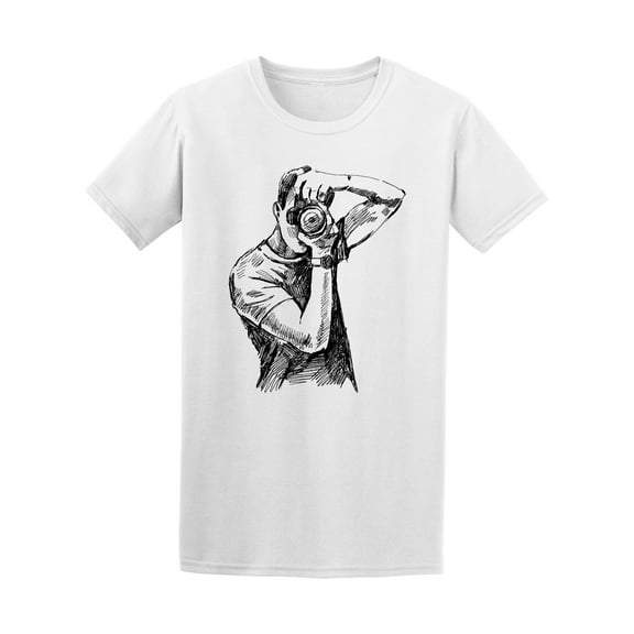 Photographer Sketch Photo Graphic T-Shirt - Image by Shutterstock, Male x-Large