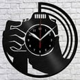 thumbnail image 1 of Photographer Vinyl Wall Clock,Vinyl Record Clock Wall Art Unique Bedroom kitchen Decorations Handmade Gift, 1 of 6