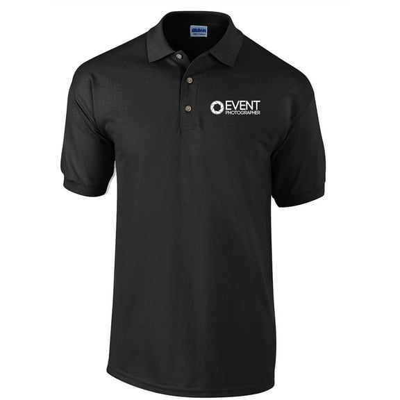 Photographer polo shirts, Event photographer shirt Glow in the Dark.