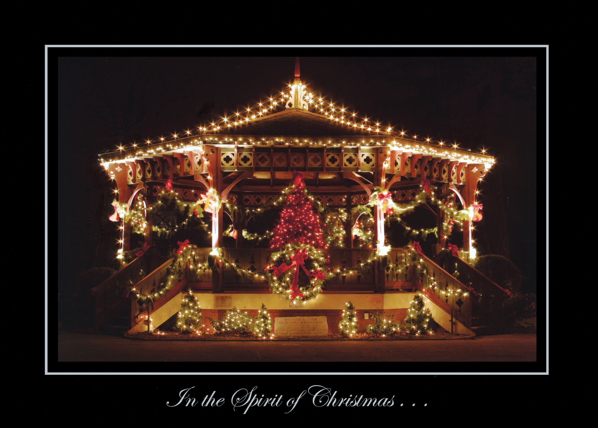 Photographer's Edge, Photo Insert Card, Premium Black Linen, In the Spirit  of Christmas, Set of 10 for Horizontal 4x6 Photos,, image size:2000x1432