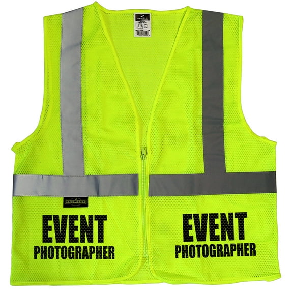 Photographer safety vest, Event Photographer High Visibility vest