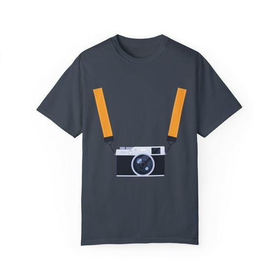 Photographers Hanging Camera Gags Graphic Humorous Photography Enthusiasts Men Women Unisex Garment-Dyed T-shirt