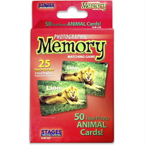 Photographic Memory Matching Game, Animals | Bundle of 5