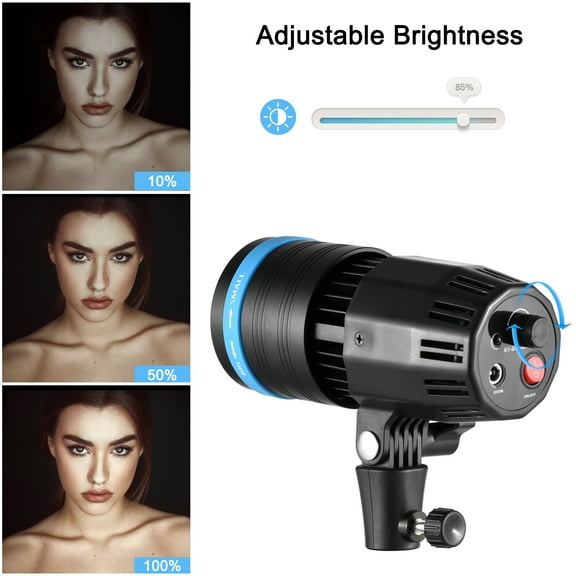 Photography 50W Compact Focusing Video Light COB Photography Continuous Light 5500K Dimmable CRI90+ Built-in Magnifying Lens With Remote Control 5pcs Color Filters For
