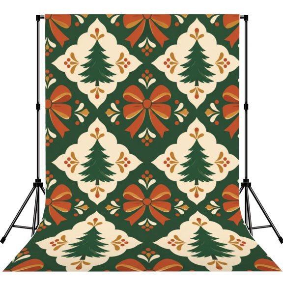 Photography Backdrop 5x7Ft Background for Photo Studio Video Recording Birthday Party,Fir Tile Christmas Pattern