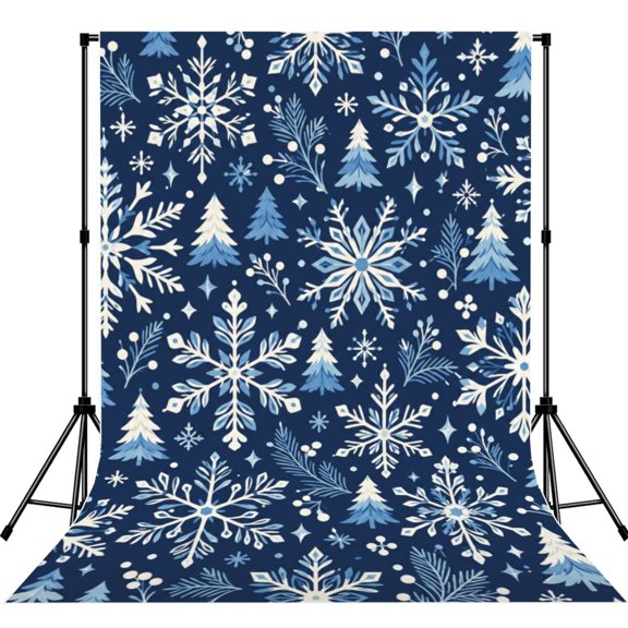 Photography Backdrop 5x7Ft Background for Photo Studio Video Recording Birthday Party,Snowflake Tile Christmas Pattern