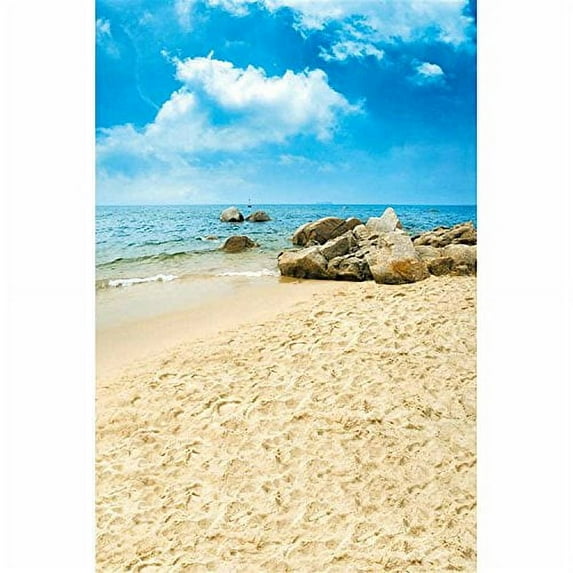 Photography Backdrop 5x7ft 3D Blue Sky White Cloud Sea Scenic for Wedding Photo Booth