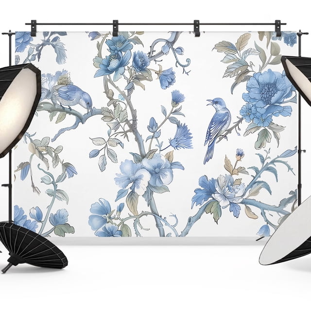 Photography Backdrop Chinese Style Flowers And Birds Figure Photo ...