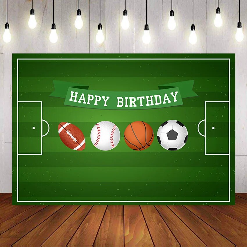 Photography Backdrops Sports Football Soccer Field Birthday Party