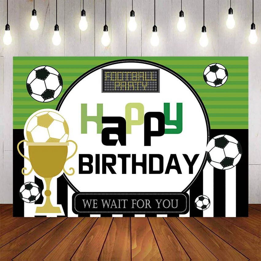 Photography Backdrops Sports Football Soccer Field Birthday Party
