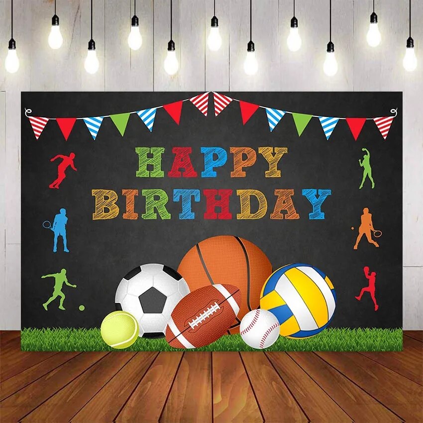 Photography Backdrops Sports Football Soccer Field Birthday Party