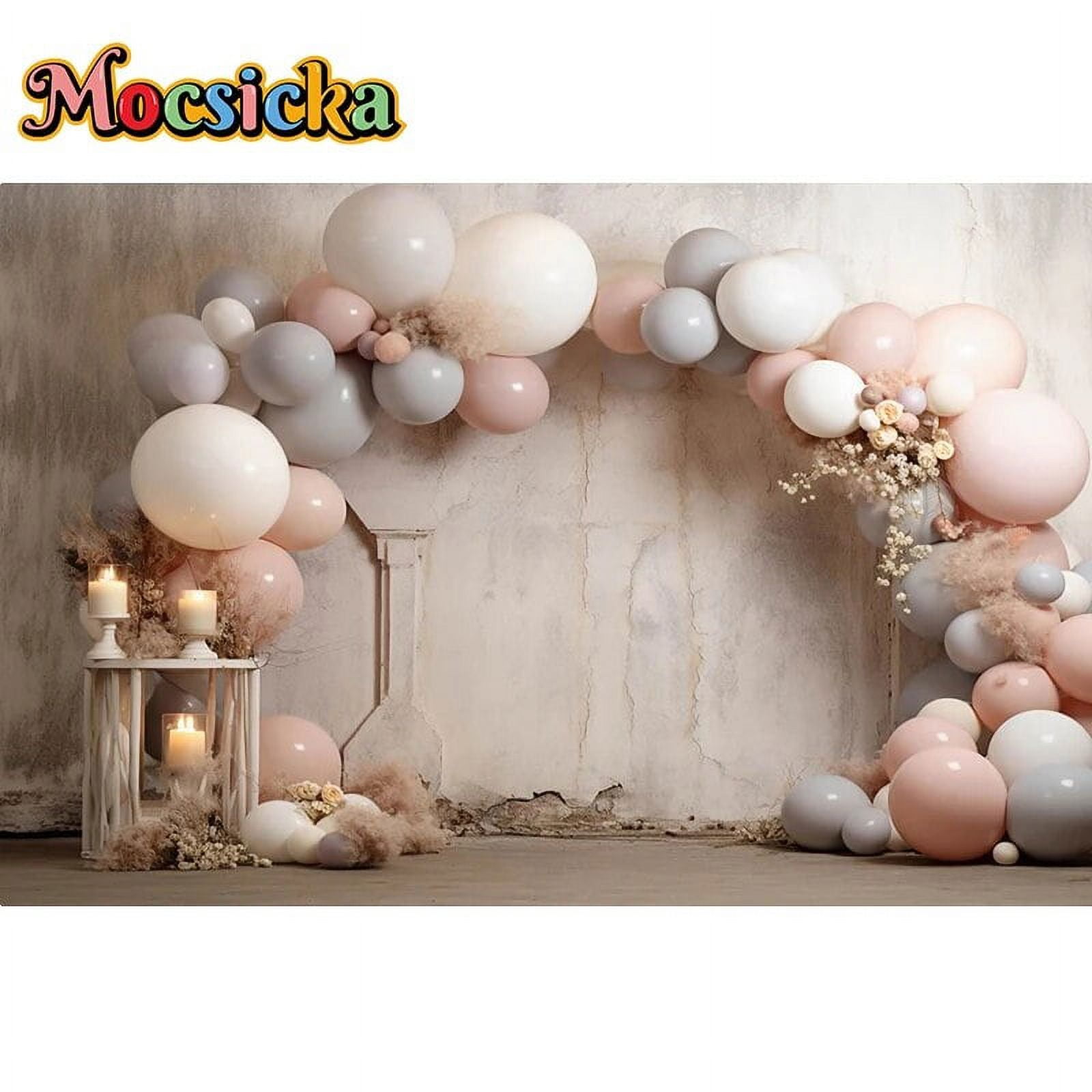 Bohemian Pampas Grass Balloon Girl Birthday Party Cake Smash R Backdrop Photo Studio 13 thumbnail image